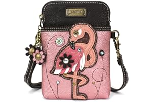 CHALA Bird Collection Cell Phone Crossbody Purse-Women PU Leather/Canvas Multicolor Handbag with Adjustable Strap