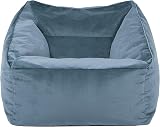 icon Natalia Velvet Bean Bag Chair, Mineral Blue, Large Adult Armchair view 6