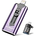 AUAMOZ 512GB Flash Drives Intended for iPhone, Memory Stick Storage for Photos and Videos Backup, Compatible with iPhone iPad Android PC, Plug and Play, No Application Required (Light Purple)