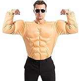 Spooktacular Creations Halloween Men's Muscle Suit, Muscle Shirt, Funny Adult Costumes, Body Builder Costume for Roleplay