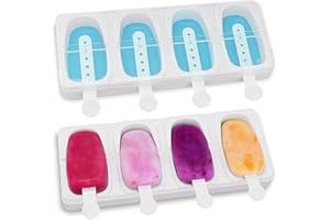 Alinana 2-Pack Silicone Popsicle Mold with Sticks, BPA-Free Stackable Popsicle Molds with Lid - Perfect for Homemade Ice Crea