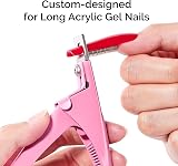 MelodySusie Nail Clippers Tip Cutters for Acrylic False Nails Pink Small view 3
