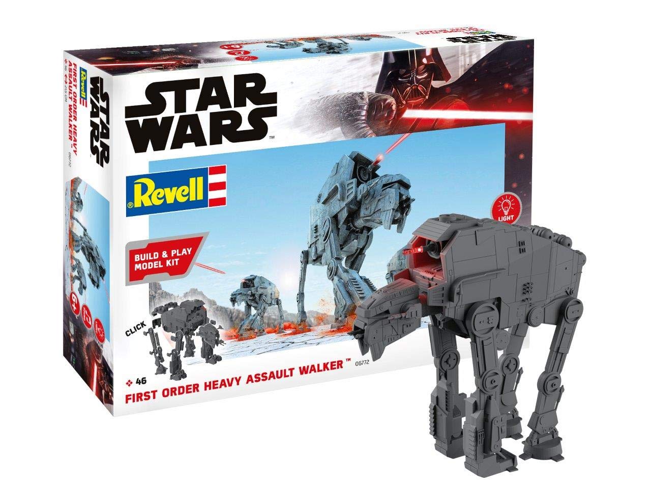 Revell RV06772 06772 Star Wars Build & Play First Order Heavy Assault Walker with Lights & Sounds Plastic Model kit