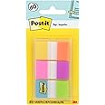 Post-it Flags, 60/On-The-Go Dispenser, .94 in Wide, Alternating Electric Glow Collection (680-EG-ALT)