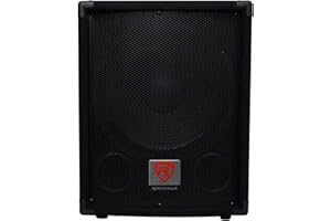 Rockville SBG1124 12" 600W Passive 4-Ohm Pro DJ Subwoofer, MDF Cabinet, Pole Mount, Deep Bass, for DJs and Small Venues