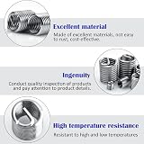 Suchoow 125PCS M3-M12 Wire Thread Inserts Stainless Steel Helicoil Screw Repair view 7