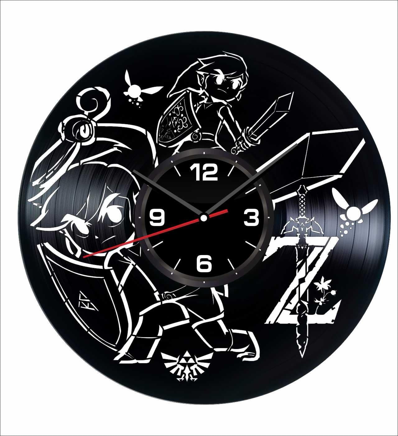 Zelda Wall Clock Made of Vintage Vinyl Records Stylish