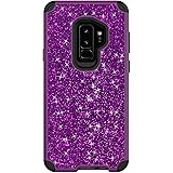 CUSKING Galaxy S9 Plus ケース, キラキラ 星 PC+TPU 3層構造 全面保護ケース おしゃれ 高級 耐衝撃 保護ケース Samsung Galaxy S9 Plus 保護ケース ケース, パープル