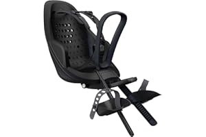 Thule Yepp 2 Mini - Front Mounted Child Bike seat - Shock-Absorbing Foam seat - Adjustable footrests & footstraps - Easy mounting System - Adjustable 5 Point Harness System