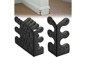 LALOCAPEYO 10 Pcs Skiffers Baseboard Corner Protectors,Vintage Metal Corner Protector for Decorative Protector Baseboard Corn