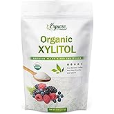 Organic Birch Xylitol - USDA Certified Organic Plant Based Sweetener, Keto friendly, Low Glycemic Index, Sugar Substitute; 8o