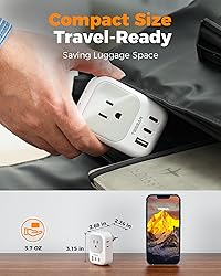 TESSAN Switzerland Travel Plug Adapter, Type J