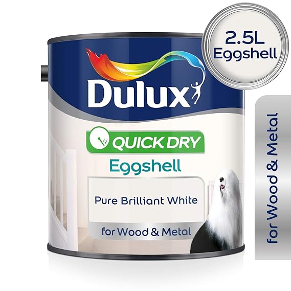Dulux Quick Dry Eggshell Paint For Wood And Metal Pure Brilliant