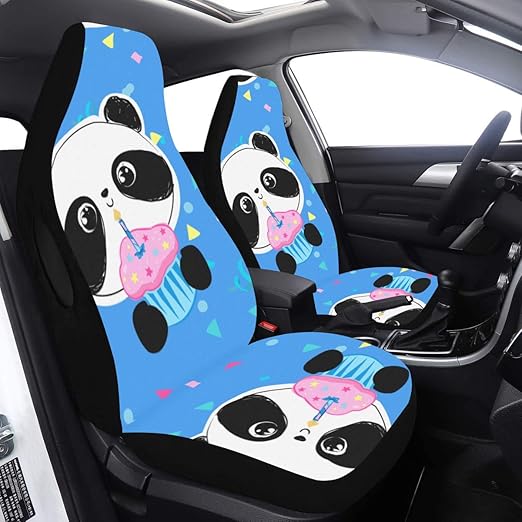 Full Seat Cover Giant Panda Delicious Cake Universal Seat