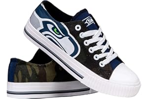 FOCO Women's NFL Camo Low Top Canvas Sneakers Shoes