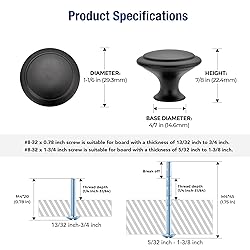JOY DECOR 30 Pack Matte Black Cabinet Drawer
