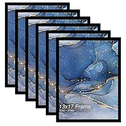 Fxojyvo 13x17 Picture Frame Set of 6, Black Frame