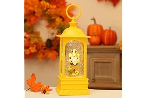 EDDORUNNING Spring Decorations Gnomes Snow Globes Honey Bee Hive Light Up Snow Globe Lanterns, 6H Timer Bee Spring Decor for Home,Battery & USB Operated