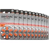 Rayovac Extra hearing aid batteries size 13. Long-lasting mercury-free zinc-air hearing aid batteries - 1.45v. (60 batteries)