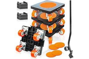 Vexercisehoop Furniture Movers, Heavy Duty Lifter Mover Tool Set of 4, 880 Lbs Load Capacity, 360° Rotation Moving Wheels for Sofa/Piano/Refrigerator (4 Pack)