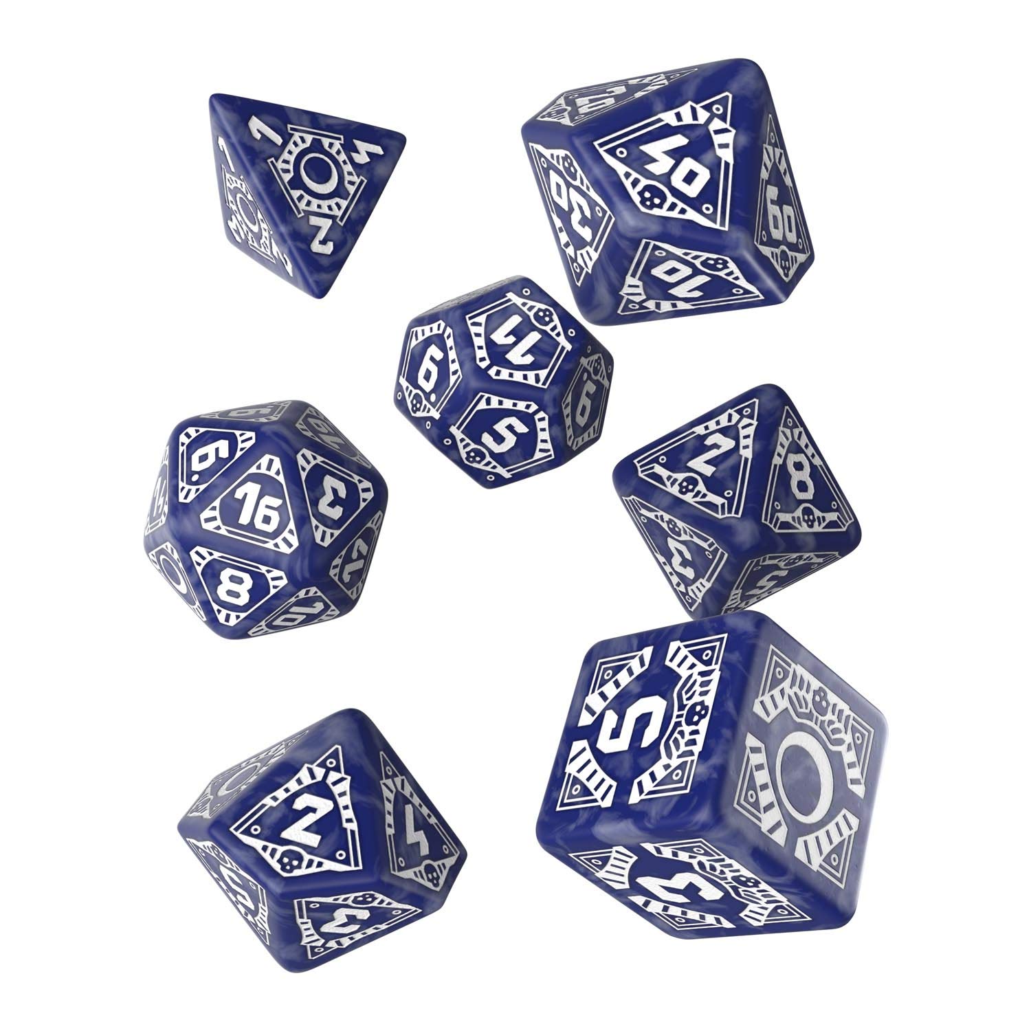 Q WORKSHOP Starfinder Signal of Screams RPG Ornamented Dice Set 7 Polyhedral Pieces