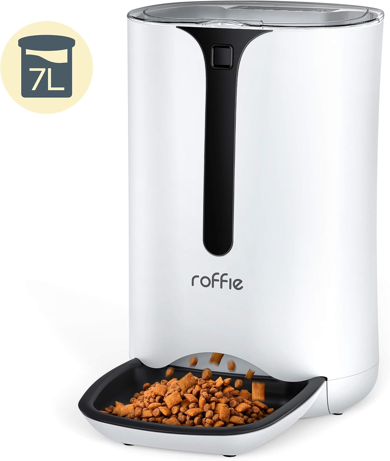 Roffie Automatic Cat Feeder Auto Dog Food Dispenser with 7L Large Capacity, Distribution Alarms and Programmable Timer for 4 Meals a Day, Ideal for Cat and Dog Lover: Camera & Photo