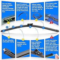 RAINTOK 24" 19" Windshield Wiper Blades Replacement