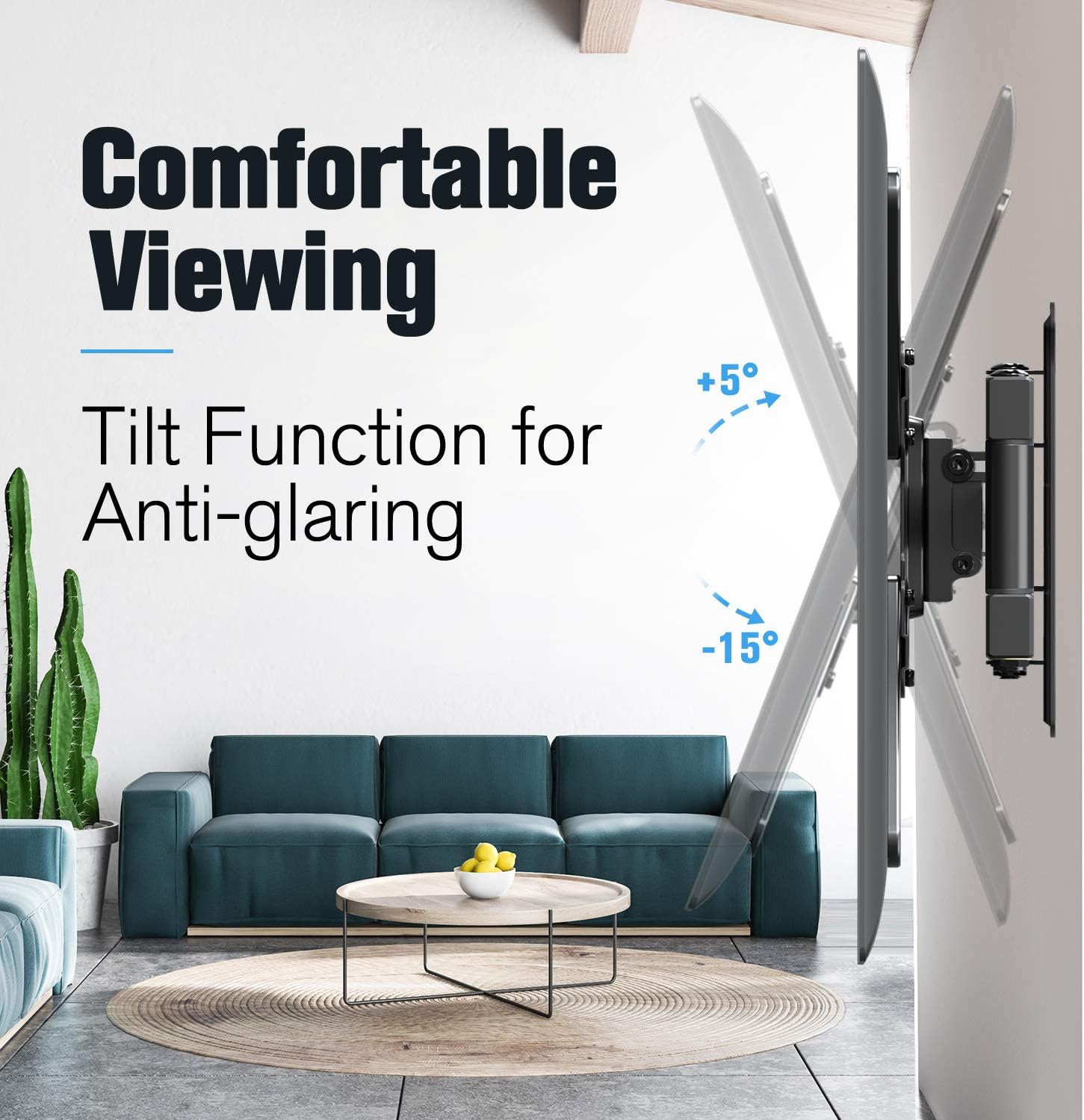Mounting Dream Full Motion TV Wall Mount for Most 26-55 Inch TVs, Wall Mount for TV with Swivel Articulating Arms, Perfect Center Design TV Mounts Wall, up to VESA 400x400mm and 77 lbs. MD2413-MX: Electronics