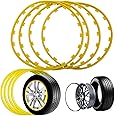 LenTLy 16-20" Car Rims Edge Trim Protector Wheel Protection Ring, Alloy Wheel Edge Ring Rim Protectors Tyres Tire Guard Set of 4, Anti-Scratch Car Refit Trims Kit(Size:19 inch,Color:Yellow)