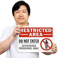 SmartSign "Restricted Area - Do Not