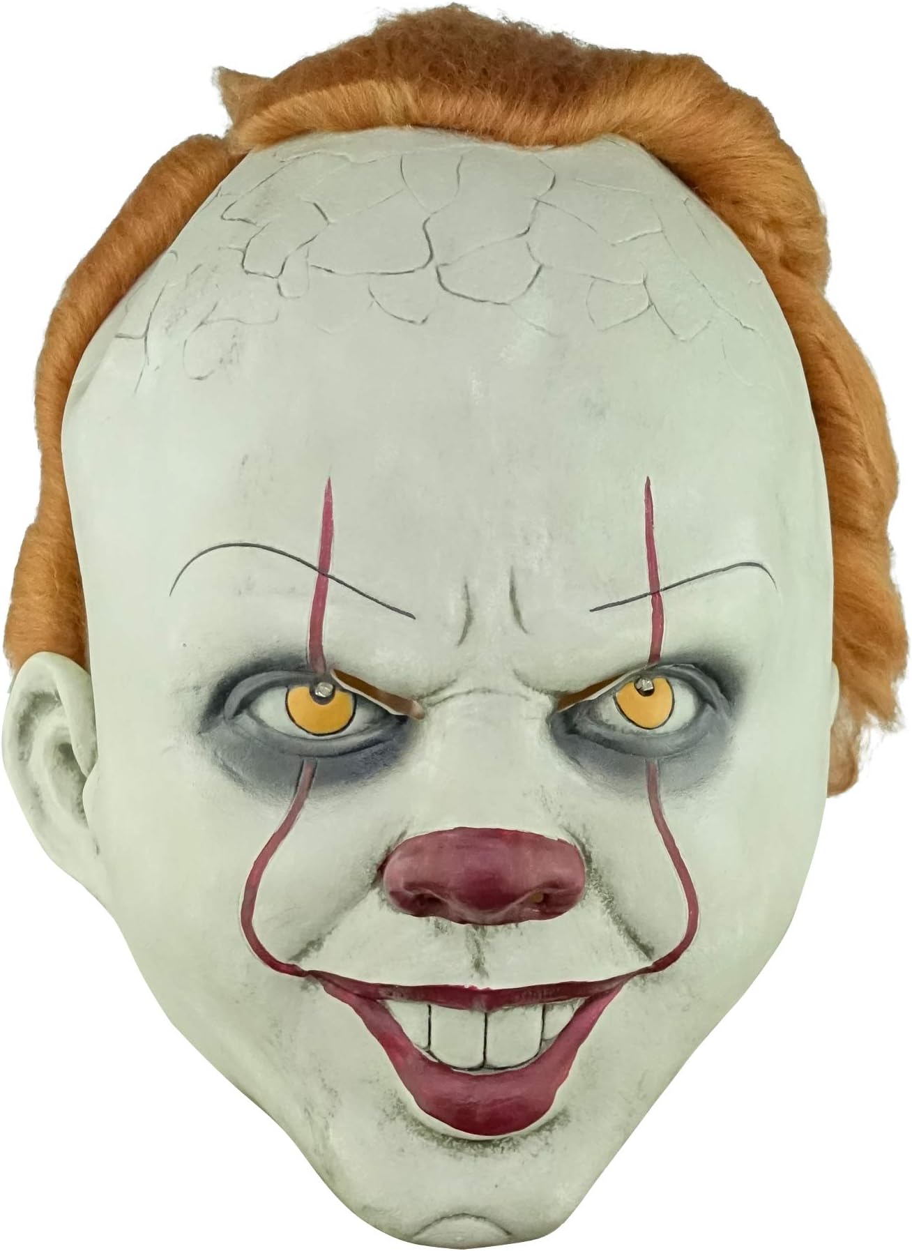 Clown Mask, Pennywise Mask With Scary Teeth, Horror Joker Stephen Latex Mask for Halloween Props Accessory