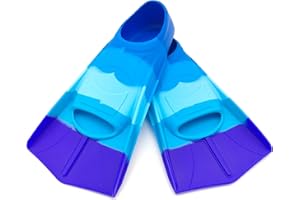 Gugmoy Kids Swim Fins,Comfortable Silicone Flippers for Swimming and Diving,Size Suitable Beginners Kids Girls Boys Adults