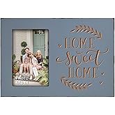 Yudarte Housewarming Gifts for New Home - Engraved Grey Picture Frame 4x6 Inches Photo - Unique First Time House Owner Gifts for Men and Women
