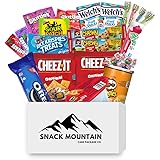 Snack Mountain Care Package (25 Count) Cookies Chewy Granola Bar Candy Chips Popcorn Variety Gift Bundle Mix College Students