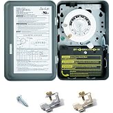 T103 40A 120V 24-Hour Mechanical Timer, DPST Switch with 12 ON/Off Cycles | For Defrost, Lighting, Irrigation，Indoor Use Only