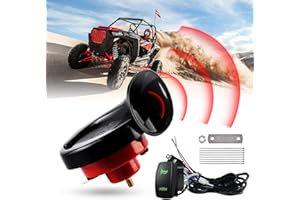 RZR Horn Kit 12V Universal UTV Horn Kit with Rocker Switch LED for Polaris Ranger RZR, Can Am Maverick,Pioneer,Tery,Yamaha Rh