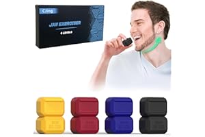 CJing Jaw Exerciser for Men & Women – Silicone Jawline Exerciser Tablets – Powerful Jaw Trainer for Beginner, Intermediate & Advanced Users