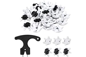 31pcs Golf Spikes, Golf Shoe Spikes Cleat with Golf Shoe Cleats Wrench Easy Installation Golf Spikes Pins Replacements for Go