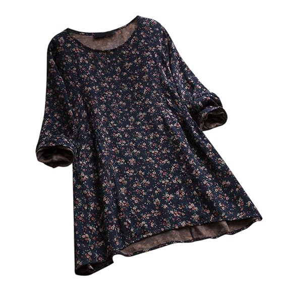 VEMOW Herbst Frühling Sommer Elegante Damen Frauen Stehkragen Langarm Casual Täglichen Party Strand Urlaub Lose Tunika Tops T