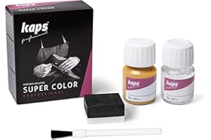 Kaps Dye With Primer For Natural And Synthetic Leather Shoes, Super Color And Preparer, 70 Colors (151 - Natural)