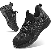 SPIEZ Slip-On Safety Shoes for Men & Women - Non-Steel Composite Toe, Fashion Sneaker Design, Hands-Free Convenience, All-Day Protection, US 5.5-13.5