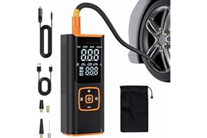 Tire Inflator Portable Air Compressor, 6X Faster 180 PSI Portable Air Compressor, Air Pump with Pressure Gauge - Tire Inflato