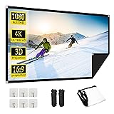60 Inch Projector Screen, OKEDUO 4K 16:9 HD