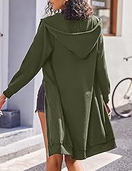 ELESOL Women's Long Hoodies Tunic Winter Fleece