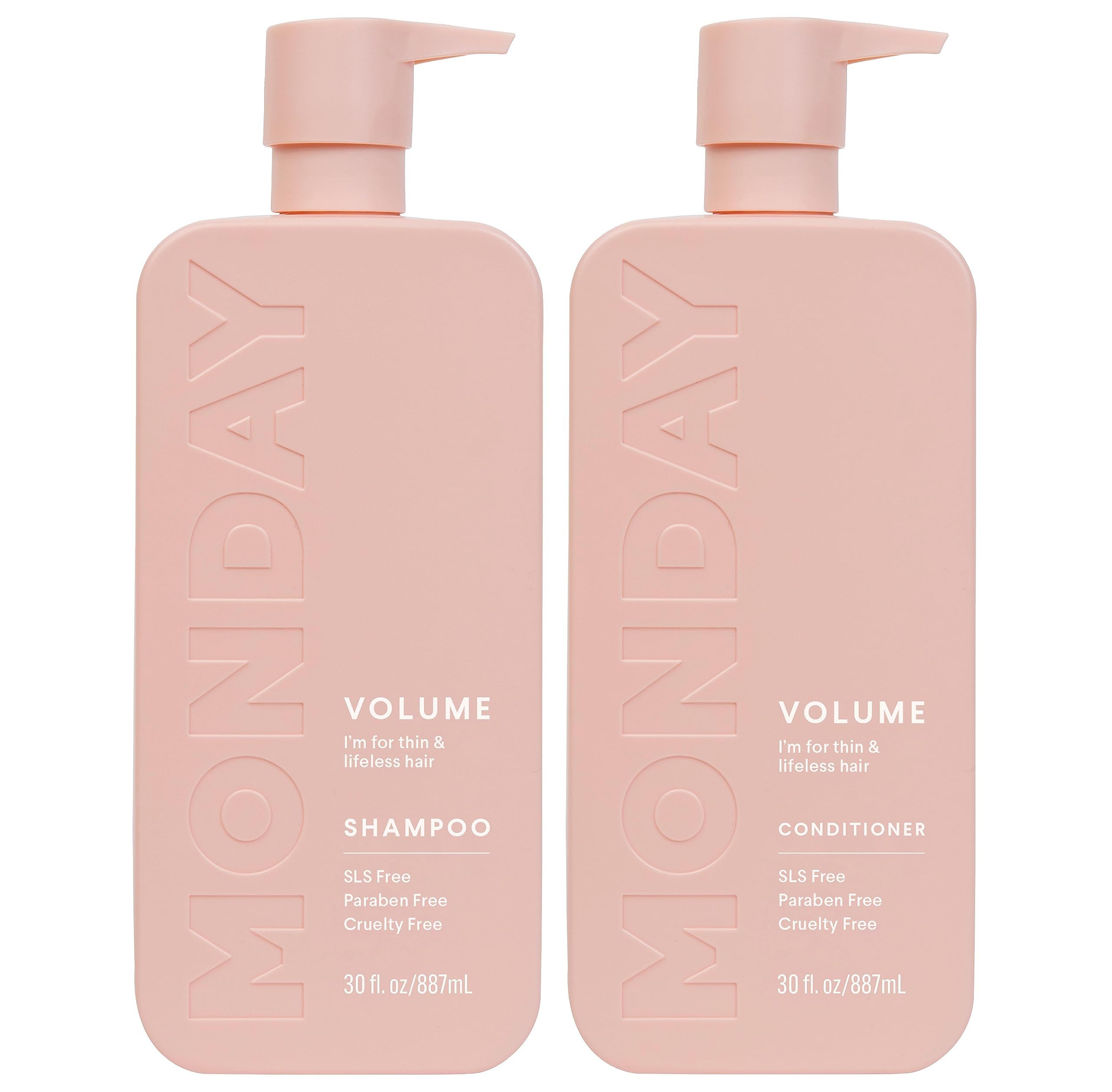 Photo 1 of ***NON REFUNDABLE***MONDAY HAIRCARE Volume Shampoo + Conditioner Set (2 Pack) 30oz Each for Thin, Fine, and Oily Hair, Made from Coconut Oil, Ginger Extract, & Vitamin E, 100% Recyclable Bottles
