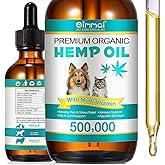 Hemp Oil for Dogs Drop 60mL, Pet Hemp Drops Helps Anxiety Stress Relief Sleep Aid Thunder, Fireworks and Travel Calm Tincture