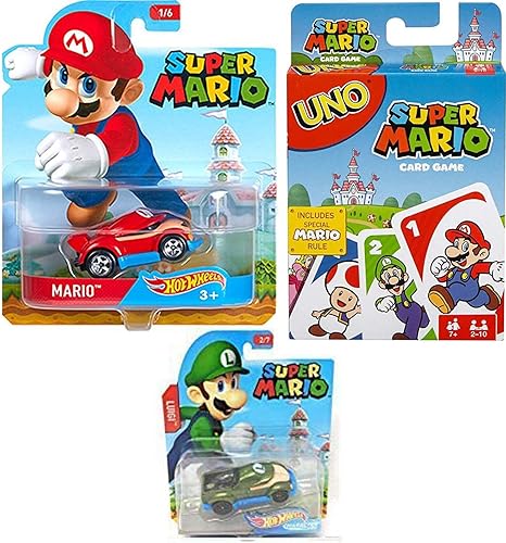 Amazon マリオゲーム スーパーウノカード ホットホイール キャラクター 車 おもちゃ 車 マッチングゲーム 2アイテム カードゲーム トランプ おもちゃ