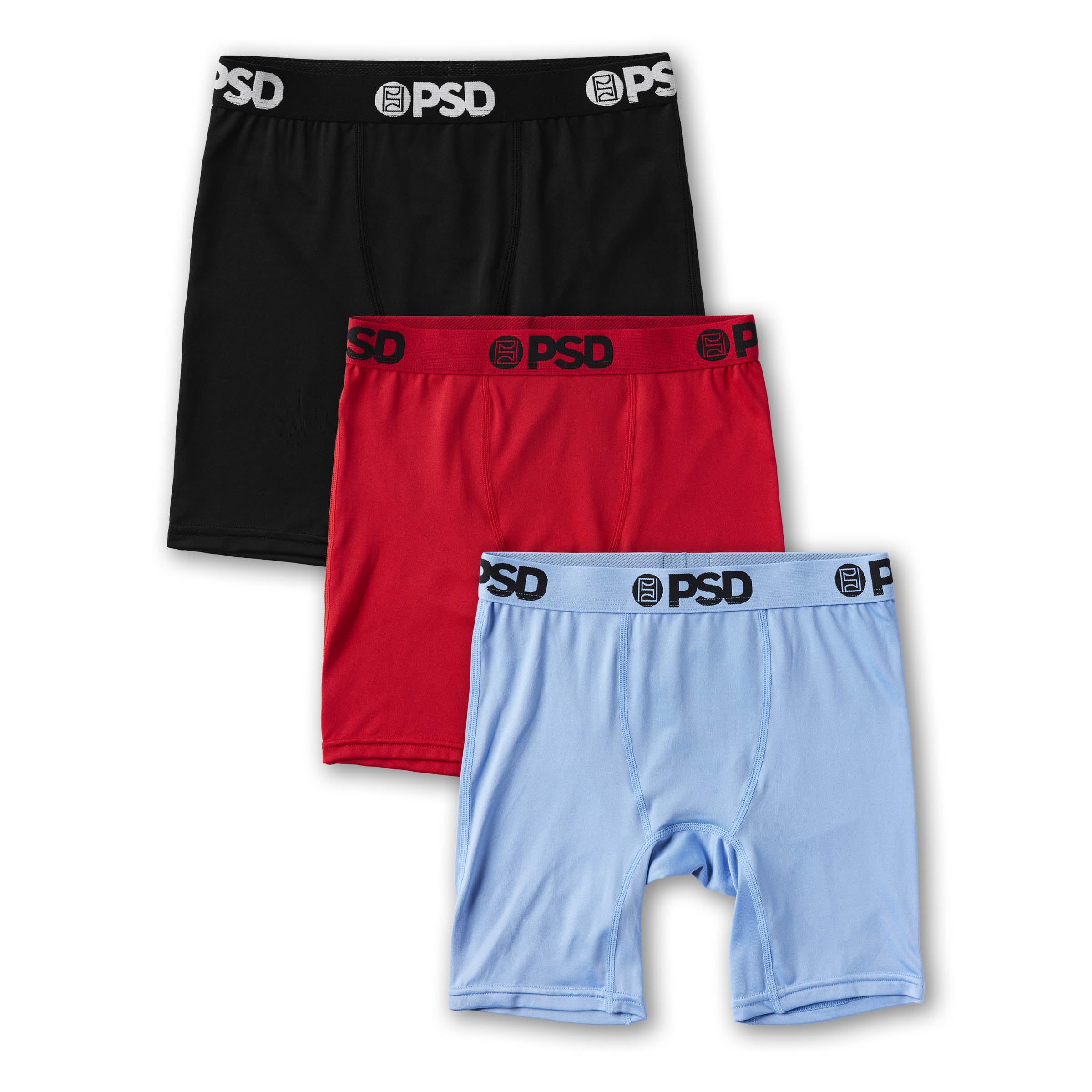 PSD Boys Boxer Briefs – Core Solid 3-Pack, Comfortable Breathable Underwear for Boys, Small Image