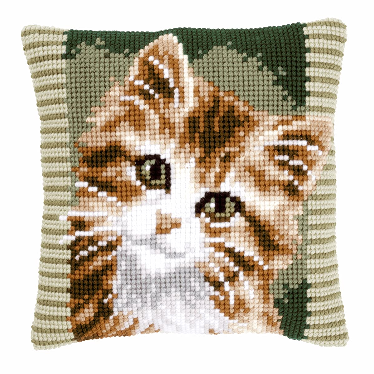 Vervaco Cross Stitch Cushion Brown Cat
