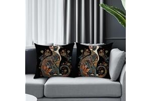 2 Pcs Elegant Throw Pillow Covers 18x18 Inch, Colorful Flower Double - Side Throw Pillow Case Cushion Covers, Couch Pillowcas